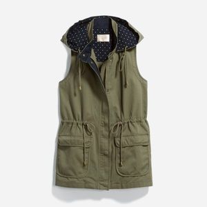 Stitch Fix Skies are Blue “Keating” Cargo Vest Green Navy Polka Dot - Size S
